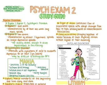 N129 Psychiatric/ Mental Health Exam 2 Study Guide