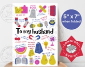Funny Birthday Card PRINTABLE Birthday Card For Husband Funny Card Funny Happy Birthday Card ECard For Husband Anniversary Card Printable