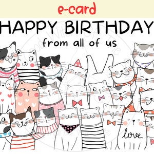 Birthday E-Card From Team Digital Birthday Card From All Of Us Birthday E-Card From All Of Us Digital Birthday Card From The Crew