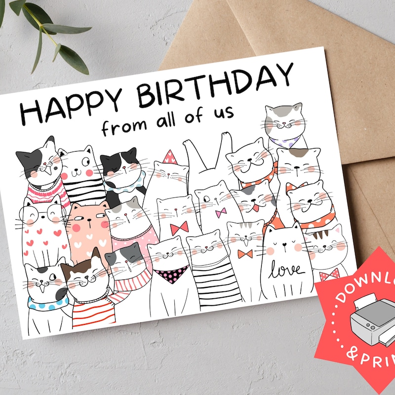 Happy Birthday From All of Us - Etsy
