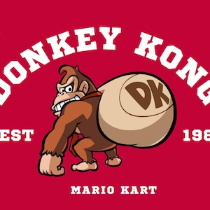 Donkey Kong Character T-Shirt | Retro Gaming Tee | Super Mario Series Graphic Shirt