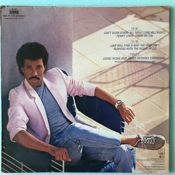 Lionel Riche CAN'T SLOW DOWN ドイツ盤LP初期プレス Richie-Lionel-Can_t-Slow-Down.