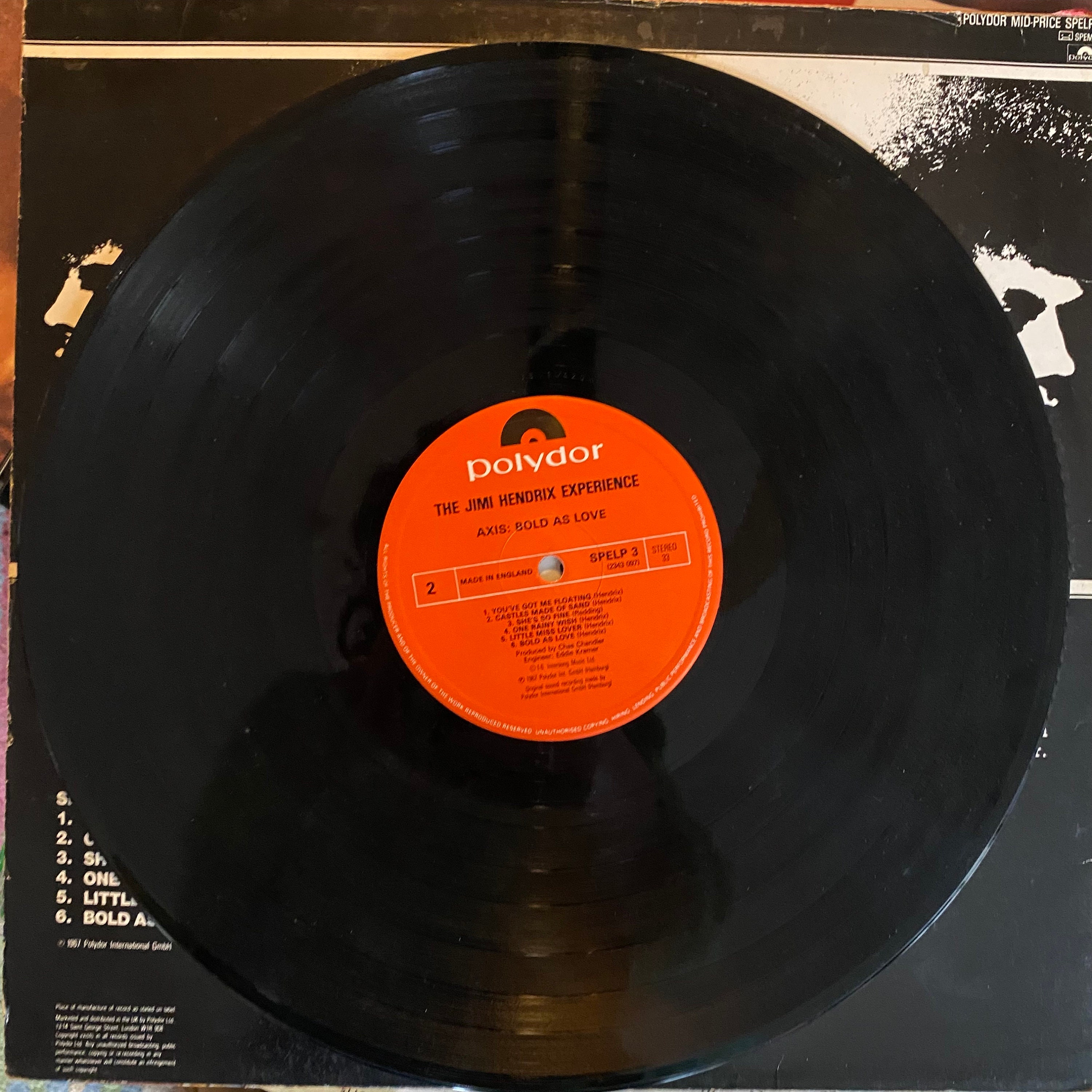 Jimi Hendrix, Axis;bold as Love, SPELP3, 1983 Reissue