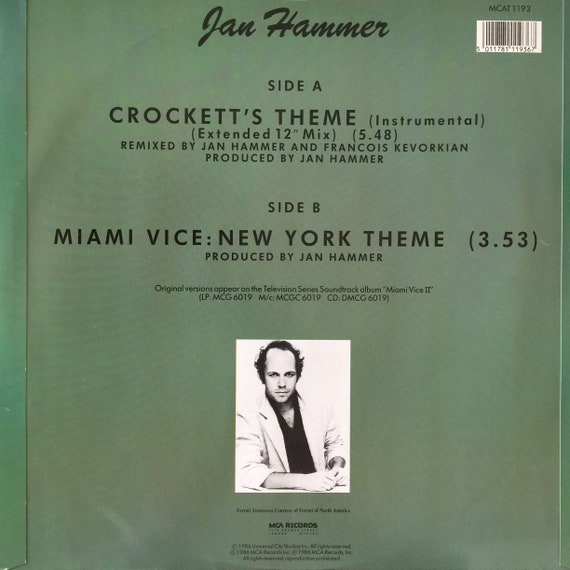 Jan Hammer, Crockett's Theme / Vinyl - Etsy