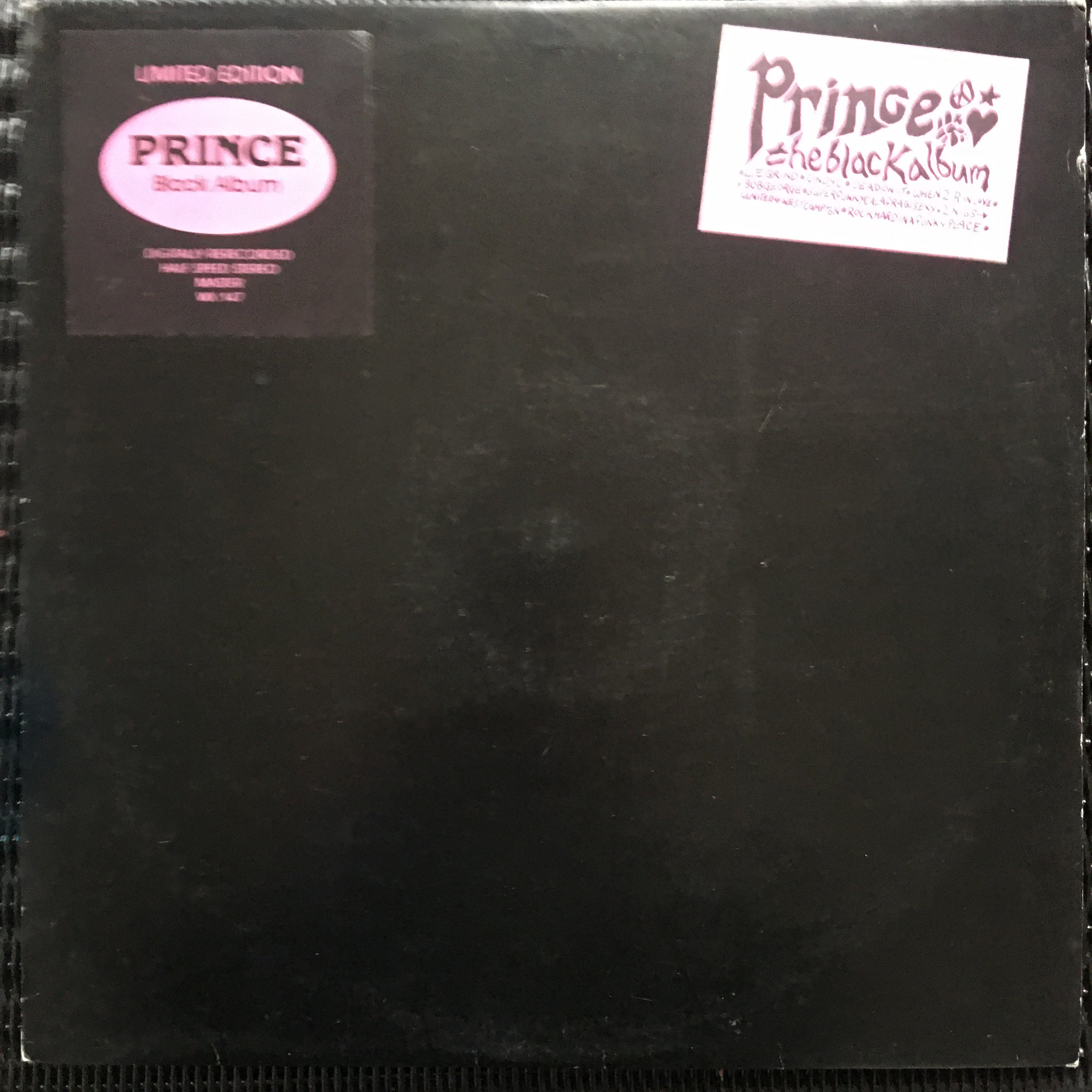 Prince, the Black Album / Vinyl - Etsy