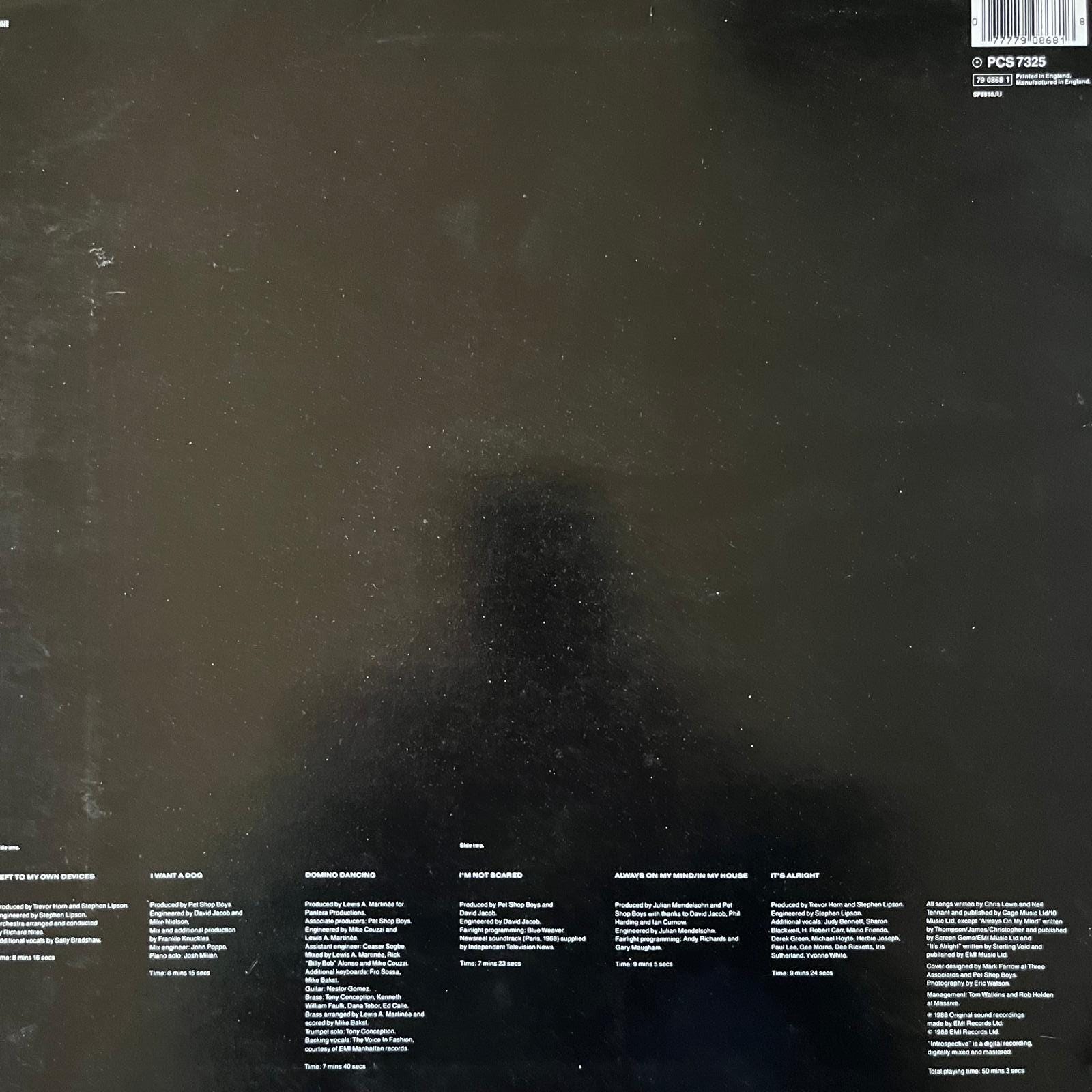 ペット・ショップ・ボーイズ、イントロスペクティブ/ レコード