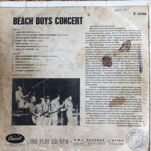 Beach Boys, Beach Boys Concert First live album / vinyl image 2