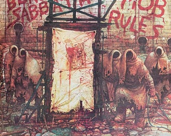 Vintage Black Sabbath Mob Rules Album 1981 LP Record 12' Vinyl