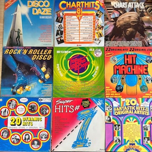 Vintage 70s & 80s Compilation Vinyl -vinyl record /gift