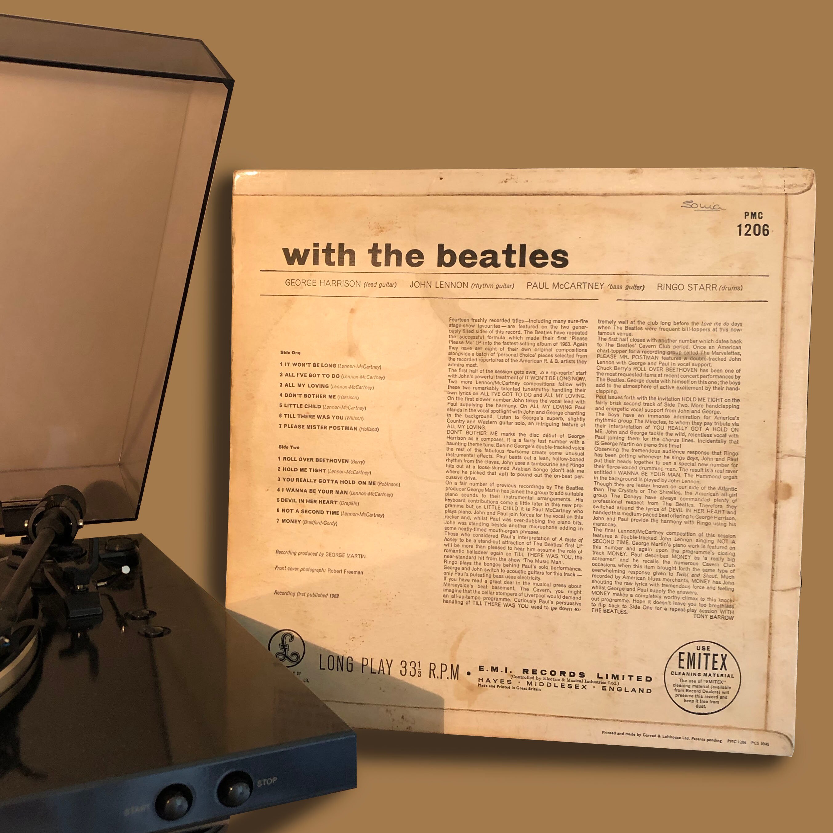 With the Beatles, MONO Original 1963 2nd Pressing PMC 1206