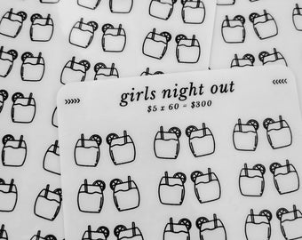 Girls Night Out Savings Challenge, 5 Dollar Savings Challenge, A6 Cash Stuffing Wallet, Laminated Easy to Use Template, Zero Based Budgeting