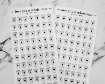 Coffee Cup Savings Challenge, Cash Envelope Stuffing System, Laminated Easy to Use Template for Zero Based Budgeting, Cute Financial Planner