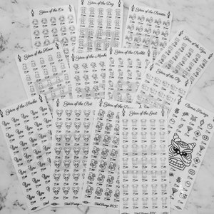 Zodiac Animals Savings Challenge: Laminated Cash Stuffing Template, A6 Binder