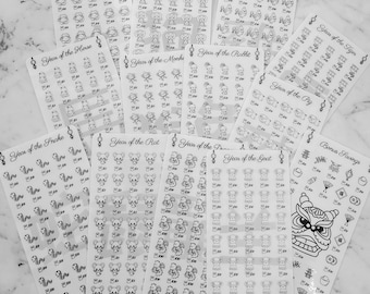 Zodiac Animals Savings Challenge: Laminated Cash Stuffing Template, A6 Binder