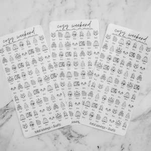 Cozy Weekend Savings Challenge, Cute Laminated Tracker, A6 Cash Stuffing, Laminated & Reusable A6 Personal Template, Cash Envelope Binder