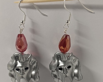 Nameless Ghoulette/Ghoul Earrings - Red Teardrop