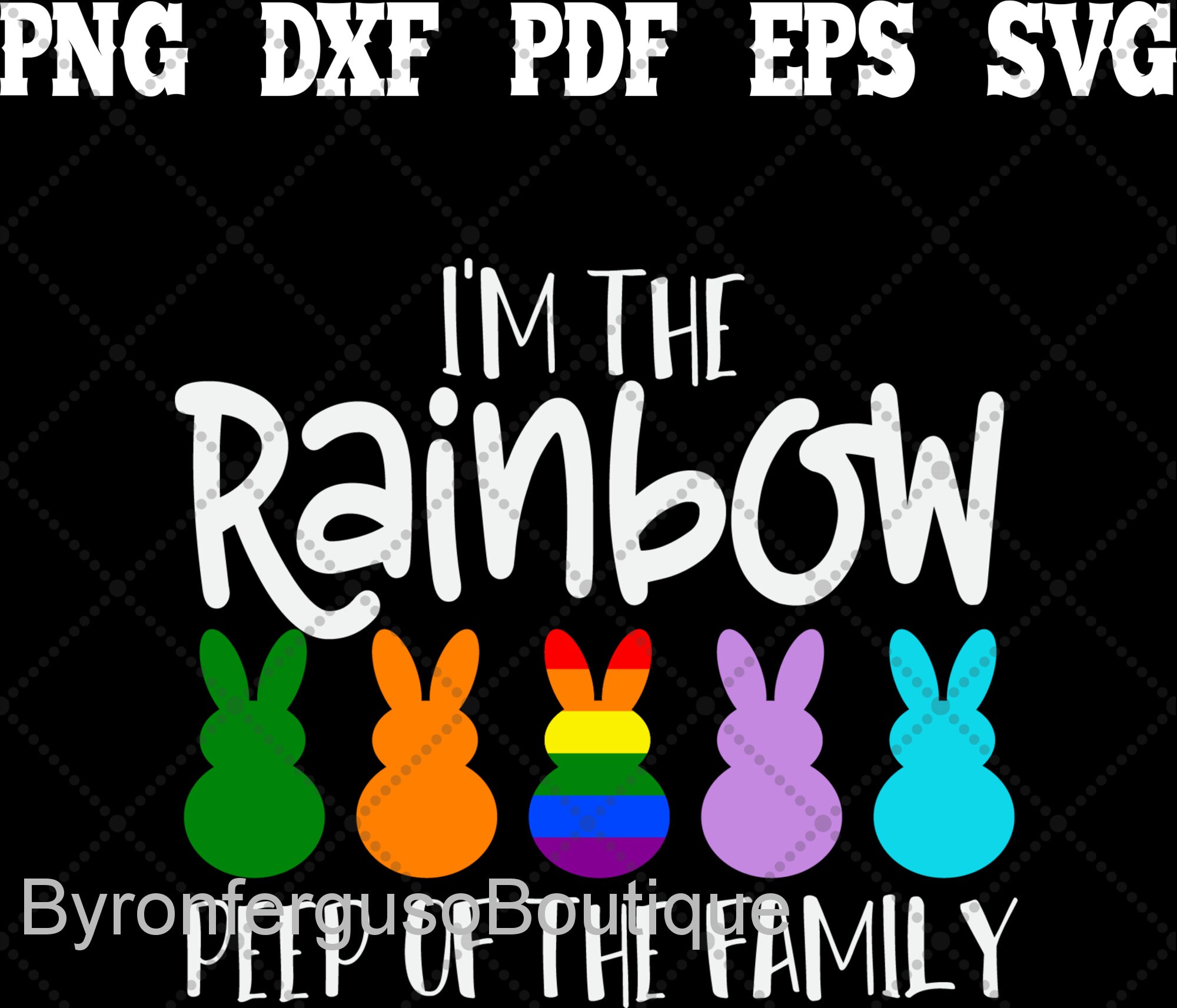 Download I'm the Rainbow Peep of the Family Svg Easter Svg | Etsy