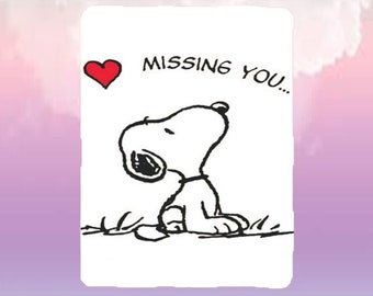 Snoopy Cartoon Missing You Quote Hoodie Sweatshirt Jumper Men Women Unisex 3841