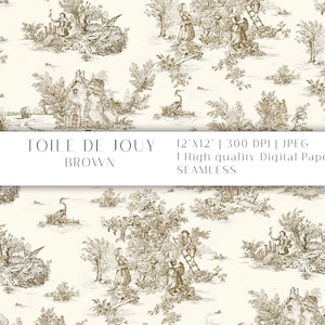 Carta digitale toile, carta digitale toile de Jouy, classica carta digitale francese senza cuciture, carta per scrapbooking, carta per matrimoni vintage