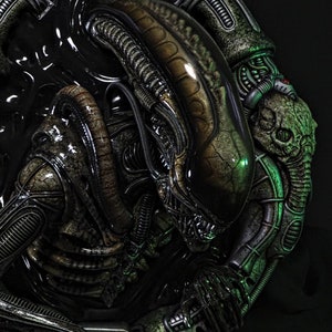 Alien Xenomorph Wall Plaque BIG CHAP collectible - Original Fan Art- rare statue