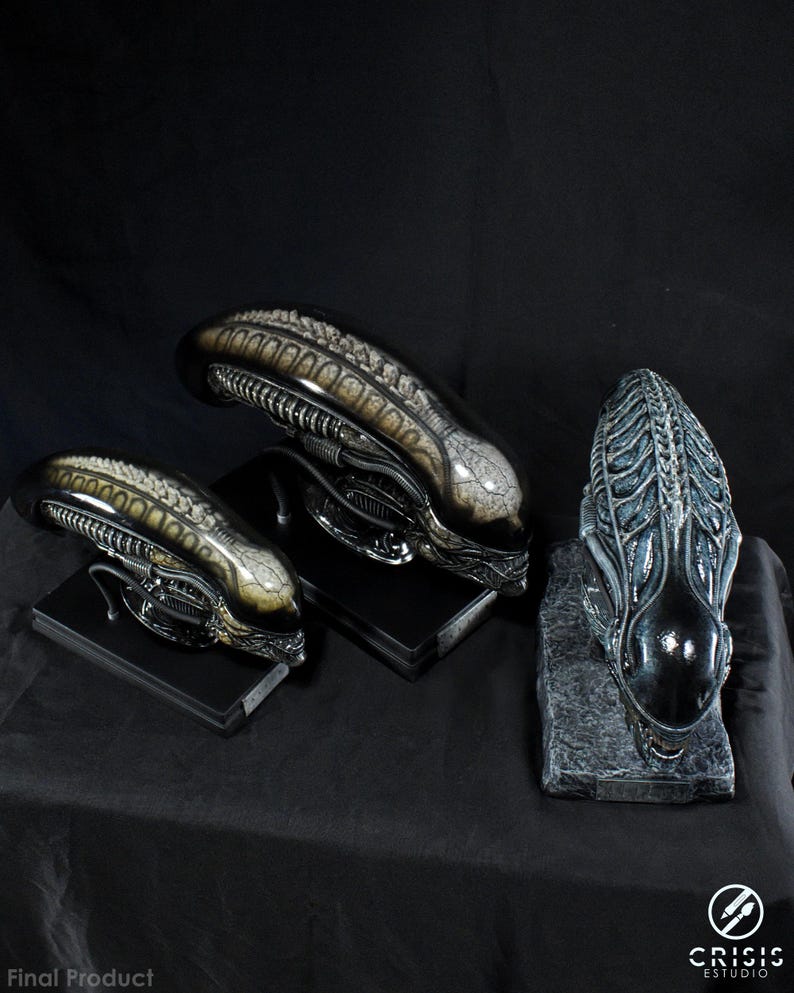 Alien Big Chap Head – Original Author’s Resin Sculpture - Etsy UK