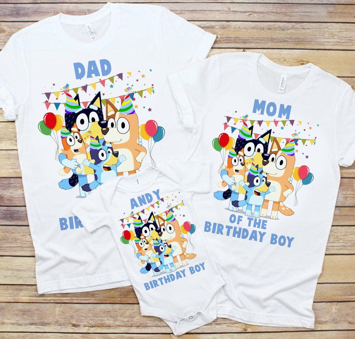 Bluey Birthday Party Shirt Bluey Family Shirt Bluey Shirt Etsy
