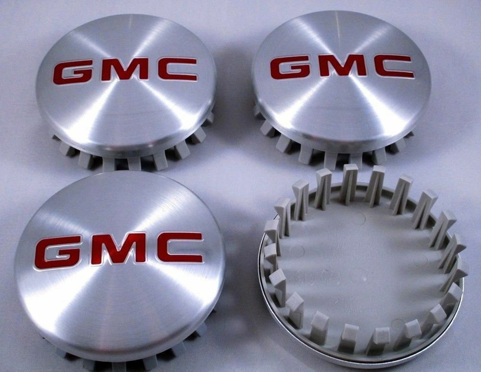 Gmc Brushed Aluminum Wheel Center Caps 22837060 83mm Etsy