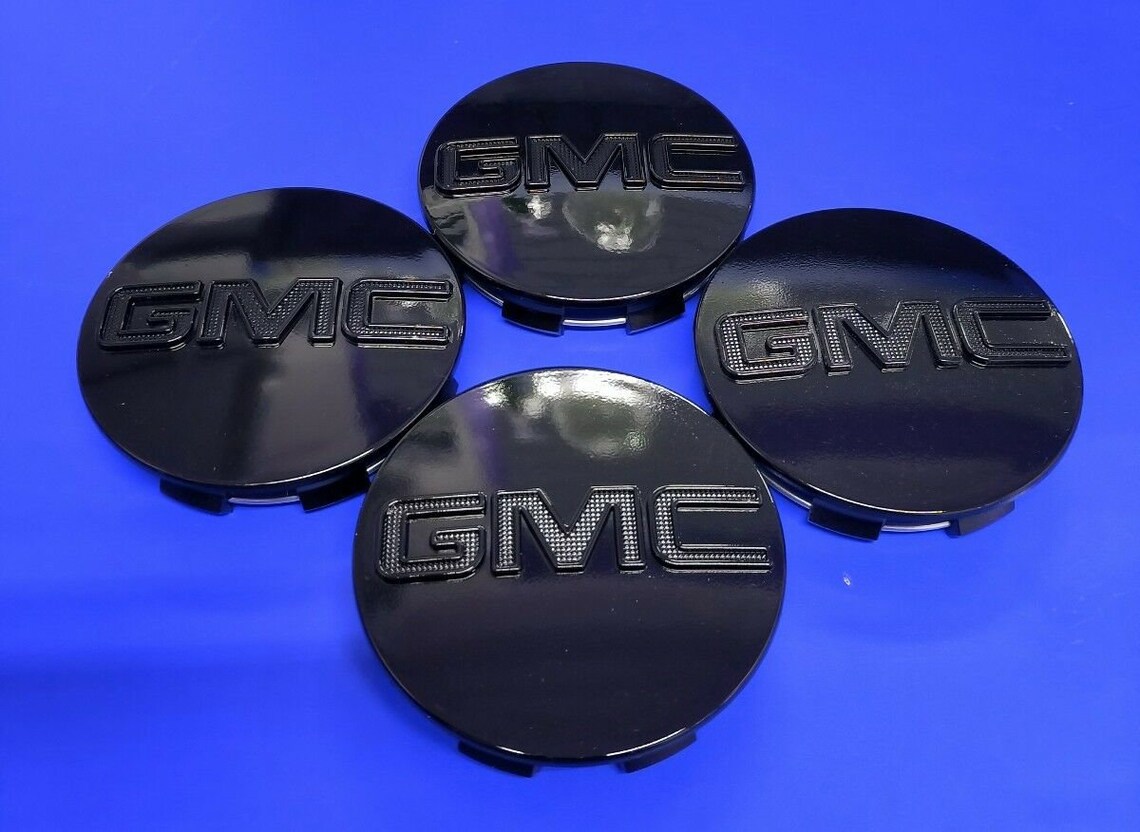 4 Center Caps for GMC Black Sierra Yukon XL Denali Hub Cap Etsy