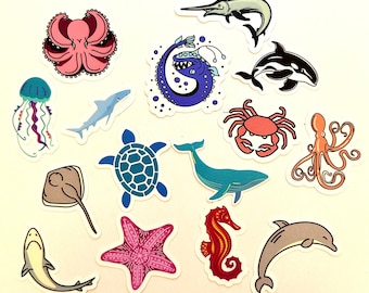 Marine Life stickers Sea Creatures