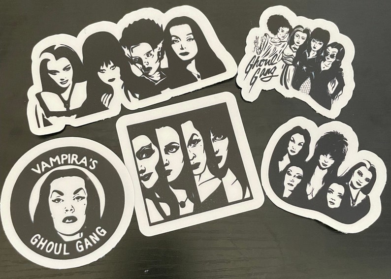 Hollywood Horror Hotties, Ghoul Girls sticker 5 pack image 1