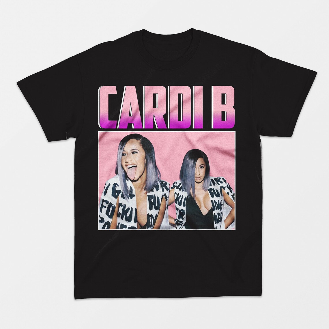 Cardi B Shirt Vintage Homage Throwback 90s Retro Rapper Retro | Etsy