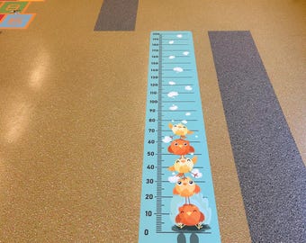 Long Jump Floor Sticker for Kids. Standing Long Jump Measurement Decal. School PE Activity | Kindergarten Sports Game.