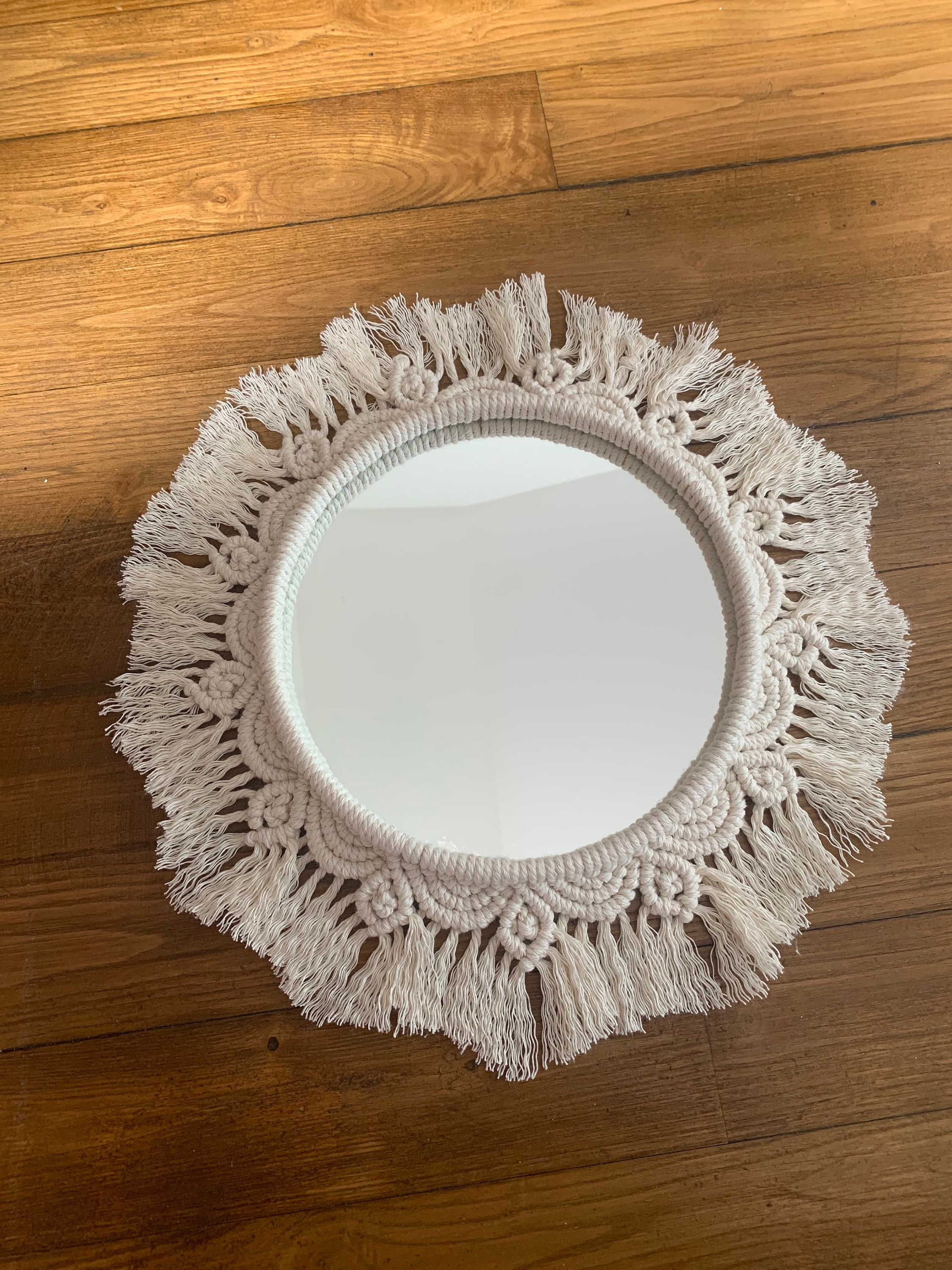 Mirror in Macramé Etsy