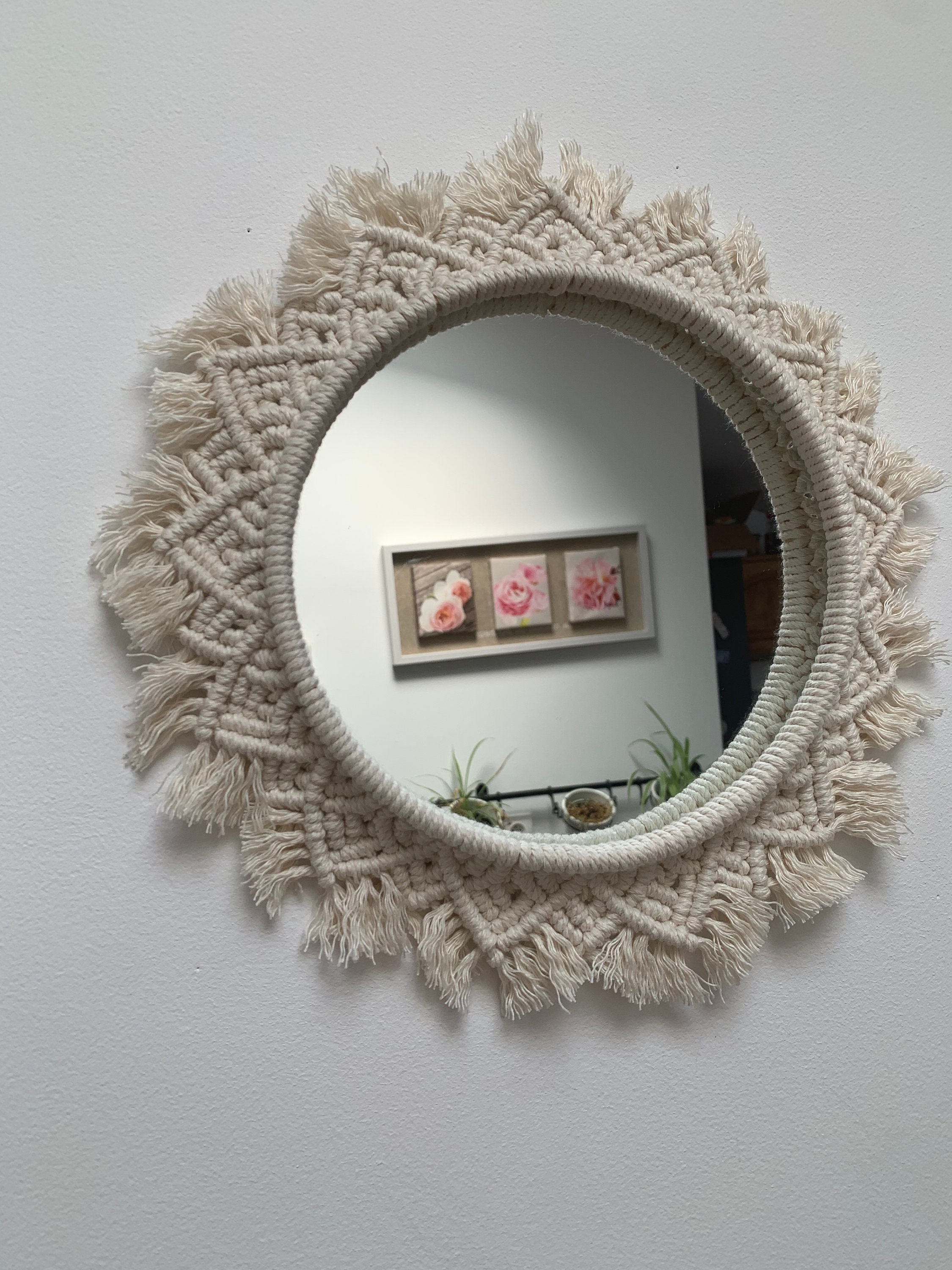 Miroir en Macramé