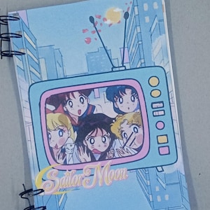 Sailor Moon self-help planner, anime planner, junk journal, Spiral Bound Notebook, Anime Spiral Notebook Journal, Ruled Line