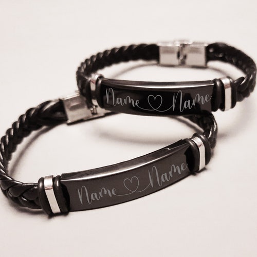 Custom Name Couple Bracelets Boyfriend Bracelet Girlfriend Etsy