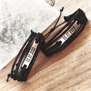 CUSTOM His And Hers Bracelet / Matching Bracelet For Couples / Personalized Couples Bracelets / Couple Gifts / Lovers Gifts