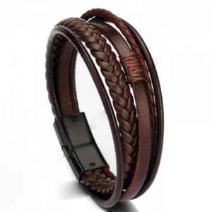 Gepersonaliseerde lederen armband voor mannen - verjaardagscadeau voor man - aangepaste sieraden voor mannen - verjaardagscadeau vriendje