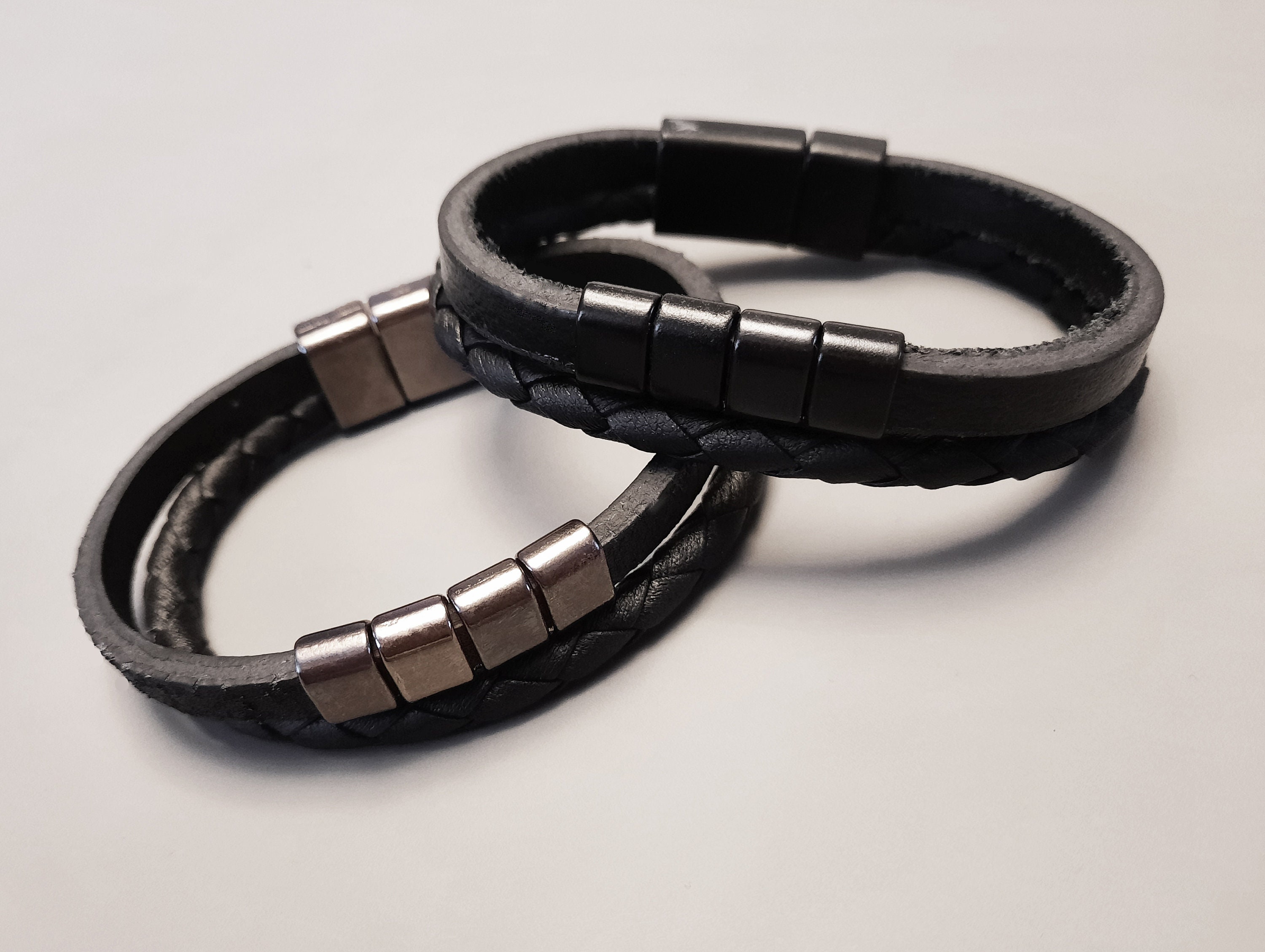 PERSONALIZED Genuine Leather Wristbands Custom Bracelet Mens Etsy UK