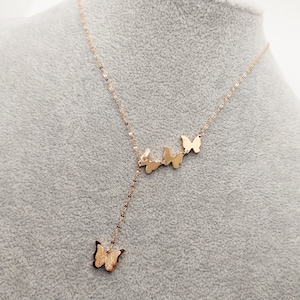 Butterfly Necklace: Stainless Steel Romantic Art Jewelry