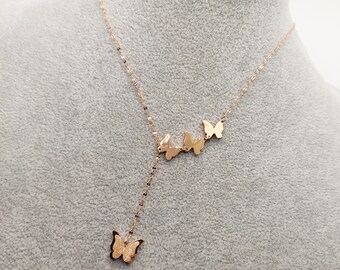Butterfly Necklace - Stainless Steel Romantic Art Jewelry, Valentine's Day Gift