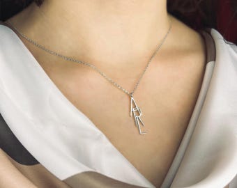 Personalisierte Initialen Halskette: Personalisiertes Schmuck Geschenk