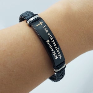 Custom Bible Verse Cuff Bracelet / Personalized Purity Christian Bracelet / Religious Jewelry / Handmade Christian Jewelry gift