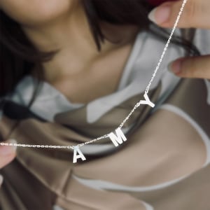 Personalisierte Buchstaben Namen Halskette, Pave Initialen Namen Halskette, Benutzerdefinierte Buchstaben Namen Halskette, personalisierte Schmuck, Muttertag