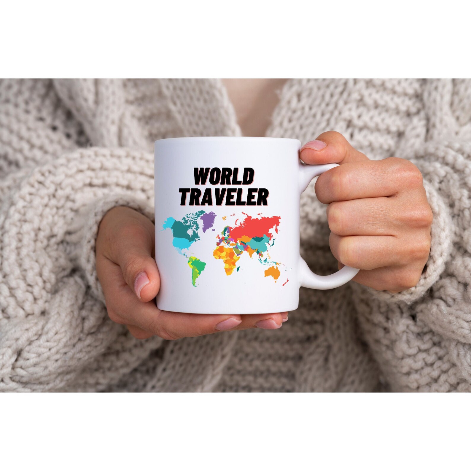 World Traveler Mug Women's Travel Mug Vacation Mug Etsy