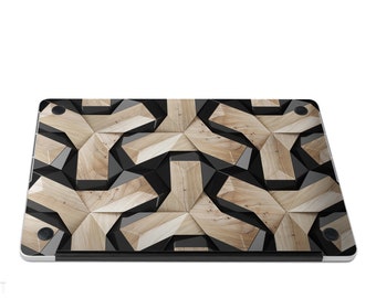 Wooden geometric shapes pattern  abstract Laptop skin metall  A2159 skin modern dell decal seamless mac 12 skin geometric shapes