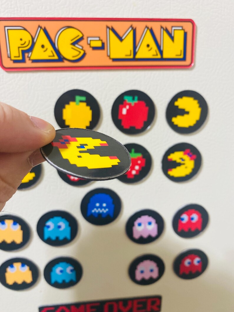 Magnet Pacman Pac-man Magnets – Vintage 80s Video Game Kitchen Decor - Etsy