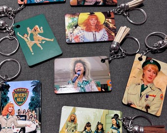 Troop Beverly Hills Keychain 90's Movie Nostalgia,  Shelly Long Fans, Cinema Lover Gifts, Beverly Hills California, Movie Bag Charms