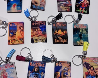 Fear Street Keychains YA Thriller RL Stine Book Cover Art, Gifts For Book Lovers, 90s Nostalgia, Point Horror, Goosebumps