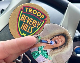 Troop Beverly Hills Movie Car Coasters – 80s 90s Nostalgic Auto Decor